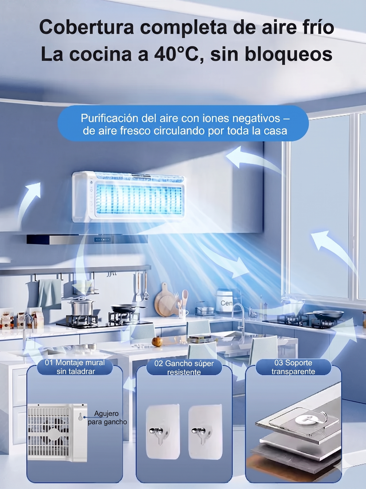 Aire acondicionado de pared doméstico frío y calor