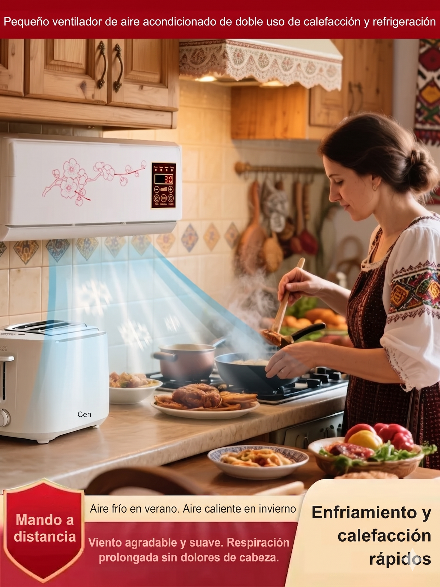 Aire acondicionado de pared doméstico frío y calor